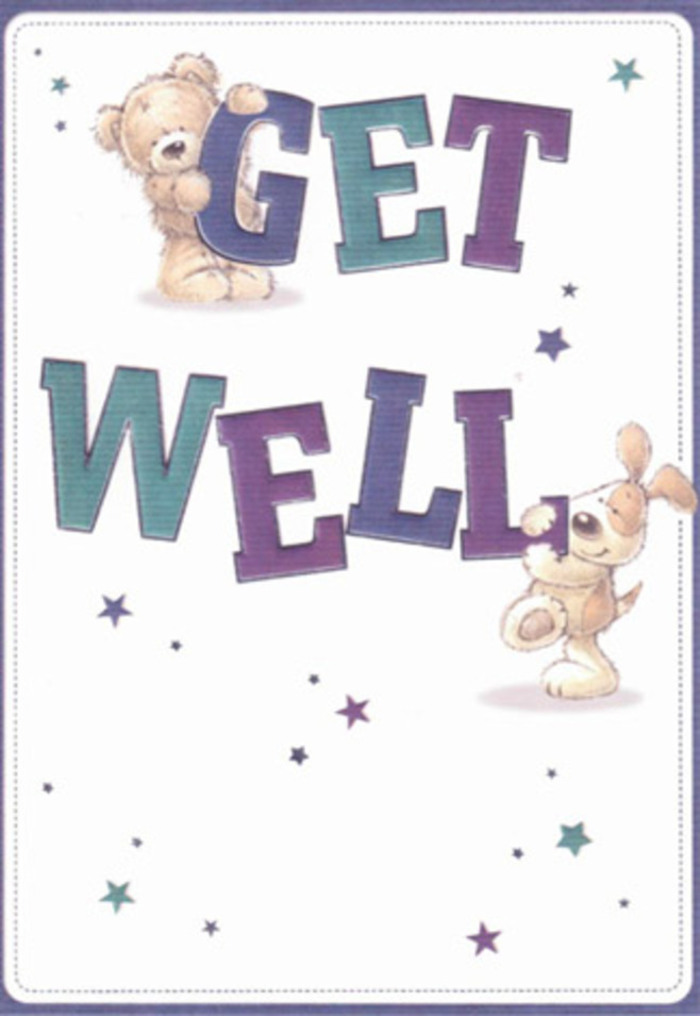 This delightful get well card brings together two of life's simplest comforts-a caring bear and a playful pup-in a scene as reassuring as a stroll through Tufnell Park's leafy lanes. Amid a light, airy backdrop, the duo eagerly holds up the bold lettering of 'Get Well,' painted in a joyful blend of rich purples and aqua blues. The composition is accented by scattered stars, which seem to float on the page like good wishes drifting softly above Dartmouth Park Hill. The two friends' fuzzy textures evoke the cozy softness of a favourite plush toy, enhancing the sense of nurturing care and hope. The card's confident typography and whimsical artistry echo the feeling of creating a bouquet-each bloom, like each detail here, chosen to communicate encouragement and joy. The energy is light and positive, evoking that gentle lift you receive from a kind gesture or a fresh delivery from Tufnell Park's own Flowers Tufnell Park. The emotions within-sincerity, warmth, and light-hearted optimism-make this illustration the perfect companion to a floral gift, infusing recovery with a burst of community spirit and heartfelt support. It's an image that feels as uplifting as stepping into the local flower shop for a breath of renewed optimism.